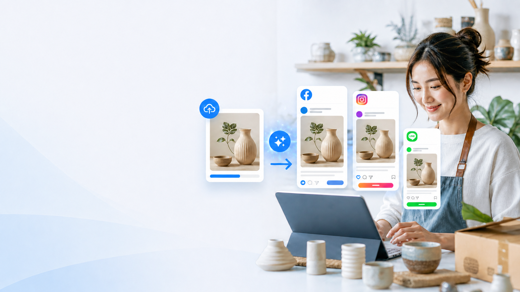 Content Studio — ต่อยอดภาพสินค้าเป็นโพสต์สำหรับหลายช่องทาง