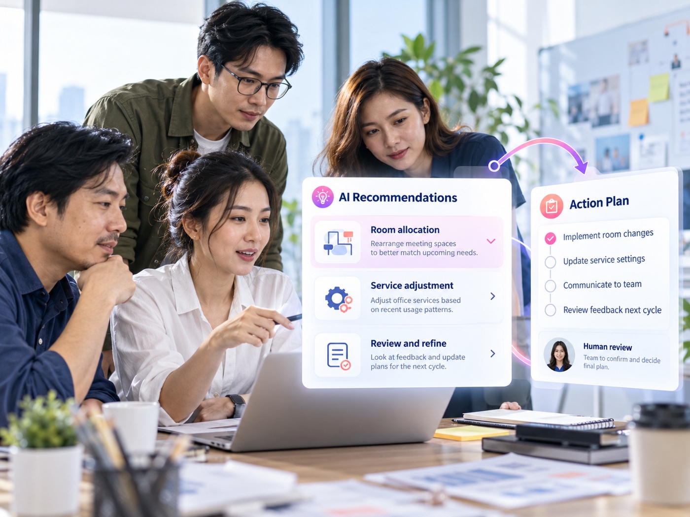 AI แนะนำแนวทางพัฒนา Workplace ให้ทีมประเมิน